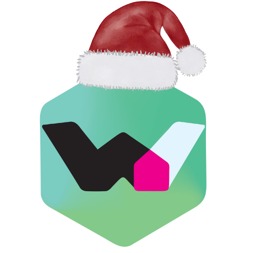 logo with santa hat